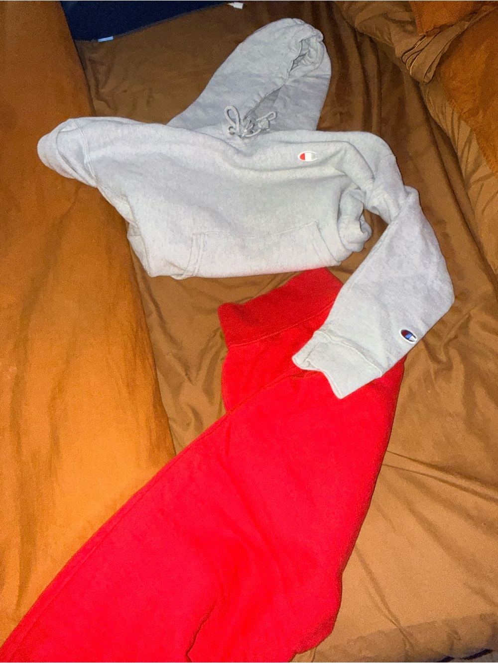 Champion Kids Red Sweatpants with Classic Logo